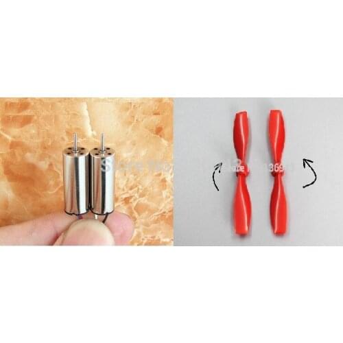 2Pairs NdFeB Magnetic Quadcopter 8520 Coreless Motor 3.7V/47000RPM +57mm Propellers