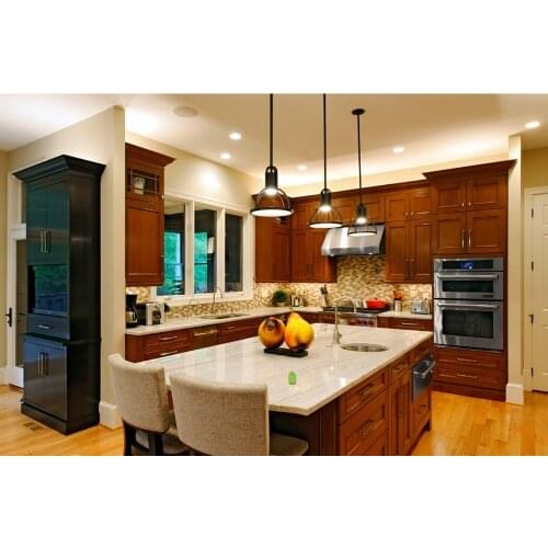 2017 kitchen cabinets armadio da cucina traditional solid wood kitchen furnitures with kitchen island S1606017