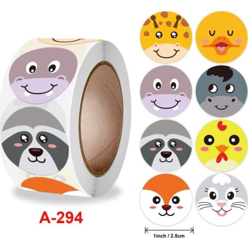 500pcs Cute Cartoon Owl Cow Sea Ainimals Stickers Children Reward Label Encouragement Scrapbooking Decoration Stationery Sticker