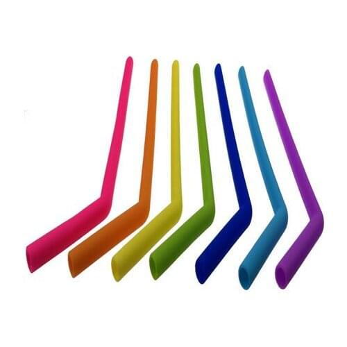 600pcs hot Food Grade bent Silicone Straw for 20oz 30oz cup curve Silica Gel Drinking Straw mason jar straw