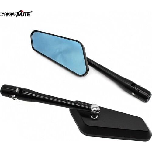 CNC Aluminum Motorcycle Rear View Mirrors Large Blue Glass For Honda CB1000R CB1100 CB500F CB500X CRF1000L NC700 NC750 Grom 125