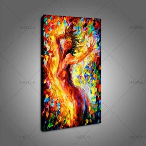 Large Handmade Nude Oil Painting On Canvas Abstract Wall Art Decor Naked sexy beauty Acrylic oil Paintings Palette Knife Picture