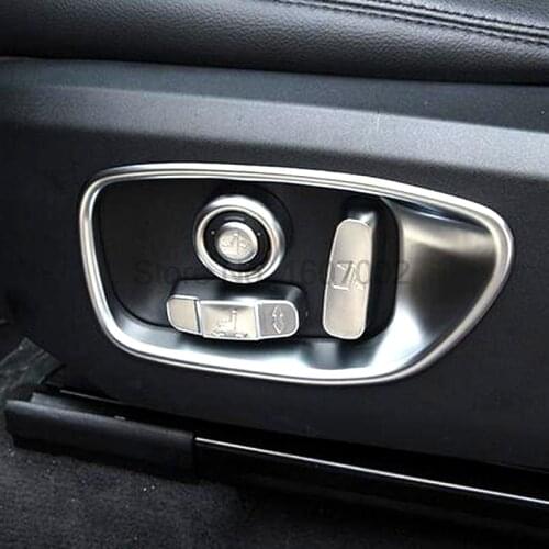 For Land Rover Discovery Sport 2015 8pcs Chrome Inner Front Seat Height Adjustment Control Button Switch Cover Molding Trim