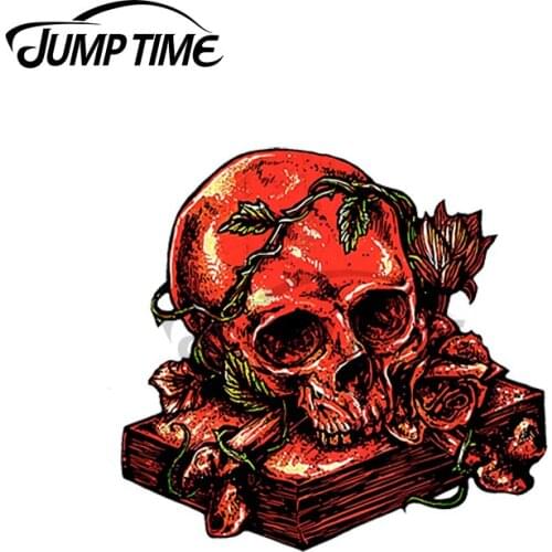 JumpTime 13 x 5.5cm For Skull Dark History Creative Car Sticker DIY Decal Laptop Windshield Personality Sunscreen Decor