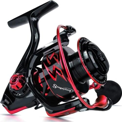 Sougayilang Fishing Reel Smooth Powerful Spinning Reel Light Weight 12 + 1BB for Freshwater and Saltwater Carp Bass Fishing Reel