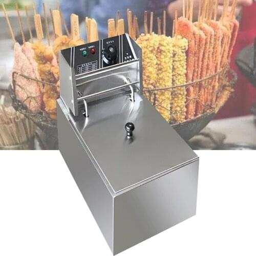 Commercial Electric Fryer Fried French Fries Machine Fried Chicken Burger Snack Fried Stainless Steel Restaurant Equipment