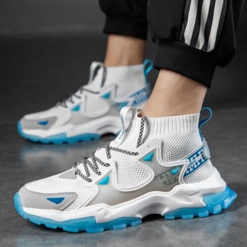 Fashion Mens Sock Shoes New Casual Men White Designer High Top Sneakers Tendencia 2020 Breathable Zapatos Deportivos Para Hombre