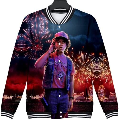 Stranger Thing 3D Baseball Jacket Boys/girls Autumn Jacket High Quality Harajuku Baseball Jacket Fashion Casual Men Women Jacket