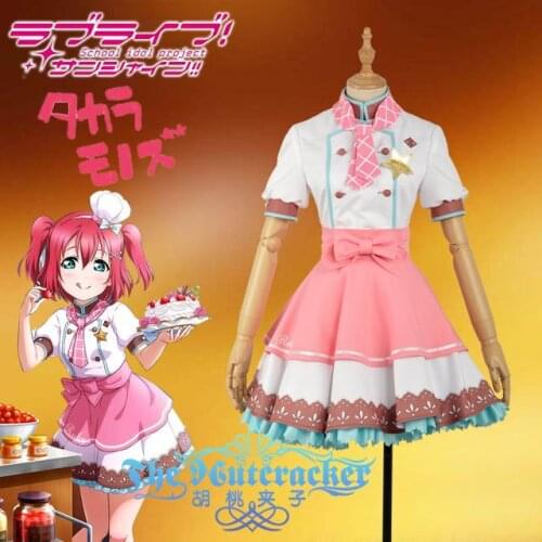 [Customize] Anime Lovelive Sunshine!! Aqours Kurosawa Ruby Occupation Unawaken Cook Chef Uniform Cosplay Costume For Women Outfi