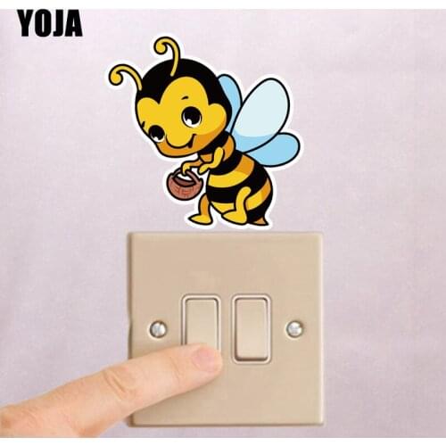 YOJA Lovely Bee Wall Sticker Colour Switch Decal Children Room Home Decor PVC 12ss0208