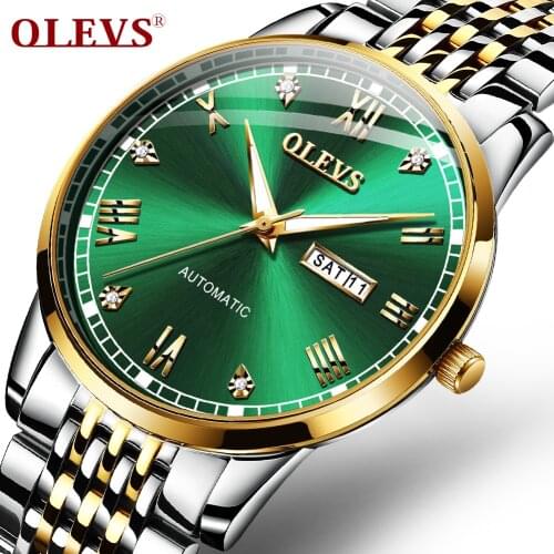 OLEVS brand luxury mechanical watch men automatic havit business watches 2020 stainless steel male watches wrist waterproof