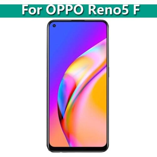 Original AMOLED 6.43" For OPPO Reno 5F CPH2217 LCD Display Touch Screen Digiziter Assembly Replacement Parts
