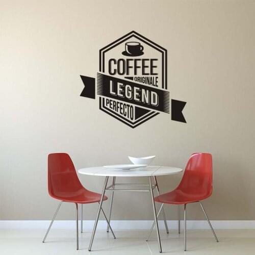 Coffee Shop Coffee Originale Perfecto Best Coffee Sign Mug Logo Cafe Decor Highest Quality Wall Cup Decal Sticker Vinyl