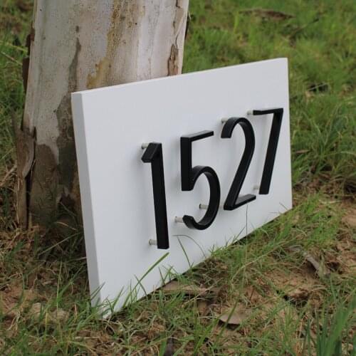 Floating Modern House Number Door Home Address Black Numbers for House Digital Outdoor Sign Plates 5 In