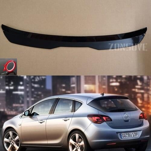 Use For Opel Astra 2010 Year Roof Spoiler Carbon Fiber Look Accessories Body Kit Factory Style