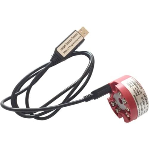 Programmable Thermocouple RTD PT100 to 4-20mA Converter TC RTD Input 4-20mA Output Head-mounted Temperature Transmitter