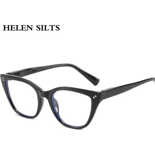 Transparent Cat Eye Glasses Frames for Women Ultralight Anti Blue Light Eyeglasses Frame Female Light Coating Optical Frame H137