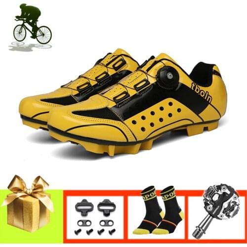 Sapatilha ciclismo mtb Cycling shoes breathable Self-locking racing sport shoes SPD pedals ultra-light mountain bike shoes