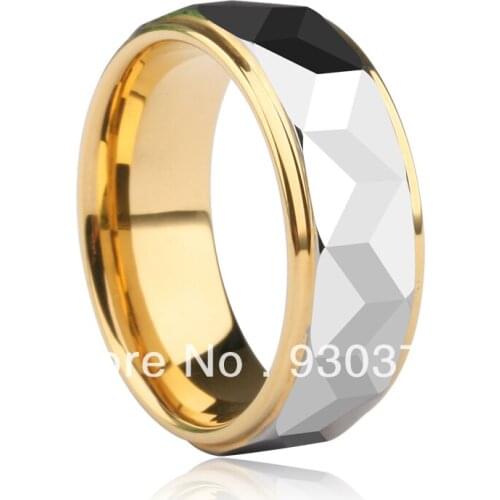 Free shipping 8mm wide plated tungsten Jewelry wedding bands for man