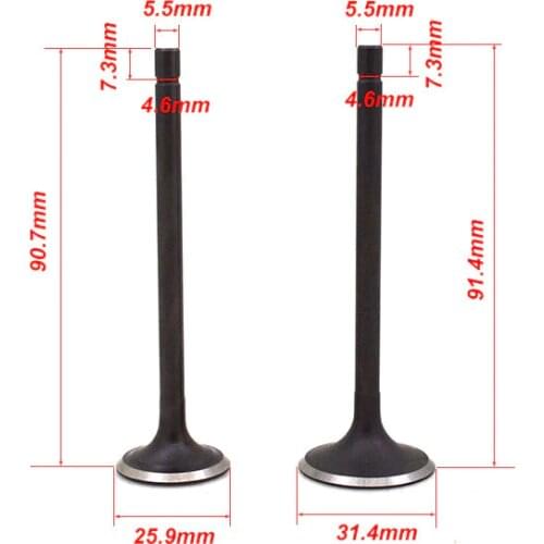 Motorcycle Engine Valve Intake Exhaust Stem Valve for JIALING HONDA JH145 GL145 CB145 JL145