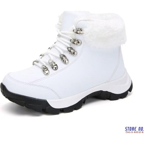 Winter Boots Women Warm Winter Snow Boots Wanterproof Ankle Booties Woman White Shoes For Women Platform Boots Gothic