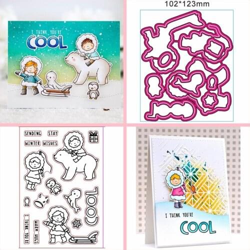 WINTER SERIES DIY Metal Cutting Dies And Clear Stamp Scrapbooking Stencil Handmade Embossing Paper Cards Decoration