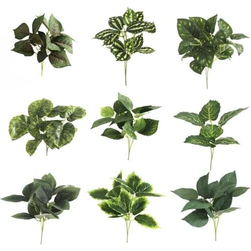 1Pc Artificial Wide Leaf Foliage Plant Photograph Prop Party Home Table Decor