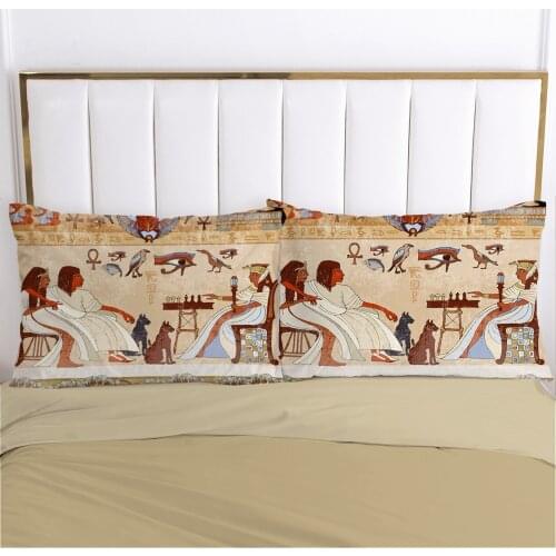 1pc Egyptian Pillow cover Pillow case Bedding Pillowcase Pillowcovers decorative for home 3D 50x75 50x70 khaki