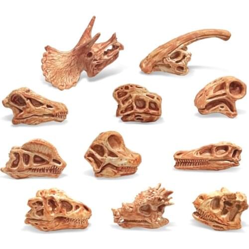 11Pack Dinosaur Skull Toys Realistic Figures Toddler Model Toys Jurassic Decoration for Kids Office Home Decorations