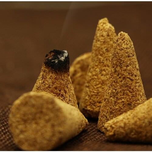 12Pcs Natural Peruvian Santa Muta Incense Cone Incense Bedroom Long-lasting Aromatherapy Indoor Wood Fragrance