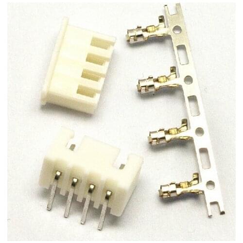20sets/Lot 4 Pin Right Angle Connector Leads Header 2.54mm XH-4P Kit Housing Pin header Terminal