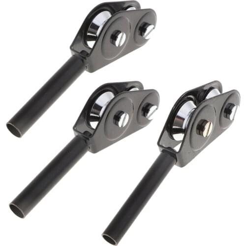3pcs/lot Stainless Steel Double Roller Guides Tip Tops for Sea Boat Trolling Big Game Fishing