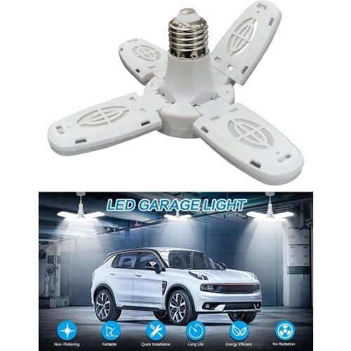 2300lm E27 4-Leaf LED Garage Light Deformable Ceiling Fixture Lights Lamp