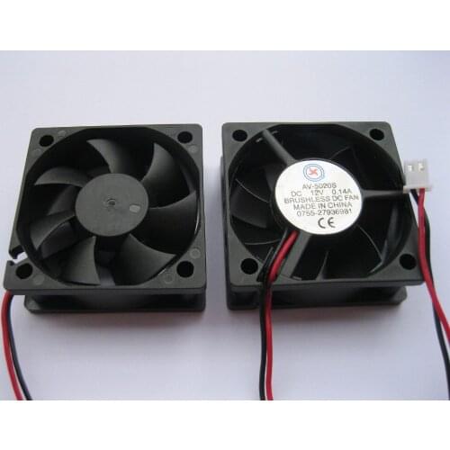6 pcs Brushless DC Cooling Fan 5020S 7 Blade 12V 50x50x20mm