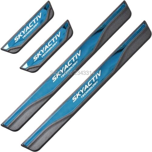 Auto Accessories For Mazda CX5 KE KF 2012-2019 2020 Car Styling Door Sill Pedal Trim Scuff Plate Guard Protector Cover Sticker