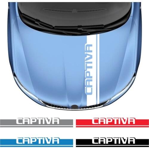 Car Stickers for Chevrolet Captiva Hood Cover Vinyl Film Long Stripe Decals DIY Auto Sport Styling Sticker Auto Accessories