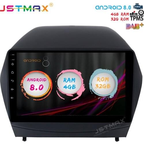 JSTMAX 9" Android 8.0 Car GPS Radio Player for Hyundai IX35 2010 2012 2013 2014 2015 with 8-Core 4GB+32GB Auto Stereo Multimedia