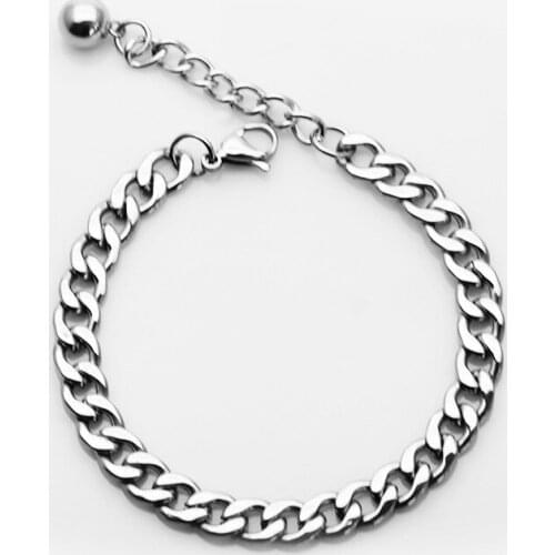 Titanium steel nk bracelet men and women simple stainless steel fashion bracelet new jewelry