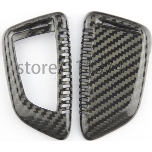 Nulla Carbon Fiber Car Auto Remote Key Shell Case Cover fob Holder Skin Shell Car Stick for BMW X1 X5 X6 F15 F16 Car Styling