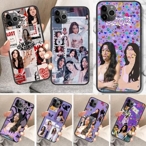 Olivia Rodrigo Phone Case For iphone 5 5S SE 2 6 6S 7 8 11 12 Mini Plus X XS XR Pro Max black fashion cell cover pretty Etui