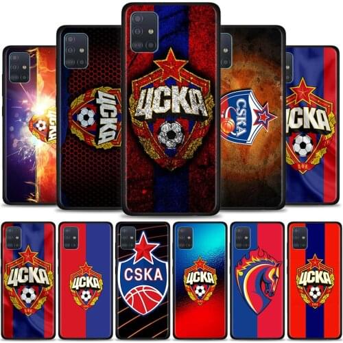 Phone Case For Samsung Galaxy A51 A71 5G A21s A11 A31 A41 A91 A72 A12 A02s Matte Bumper Shell TPU Fundas Black CSKA Moscow Club