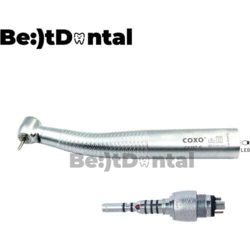 CX207-G Push Button 3 Way Spray Optical Handpiece Optical Fiber Illumination High Speed Led Coxo Handpiece with Kavo Coupler