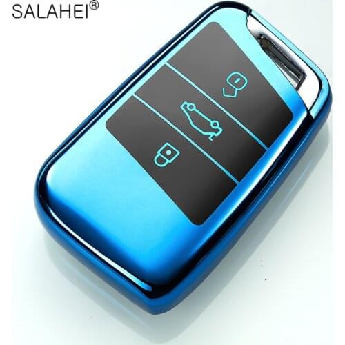 Colorful New Soft TPU Car Key Remote Cover Case For Volkswagen VW Tiguan MK2 Magotan Passat B8 CC 2017 2018 For Skoda Superb A7