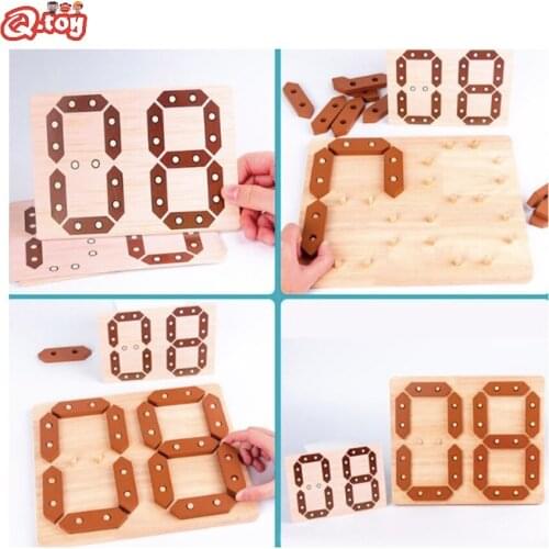 Wooden digital board Montessori early childhood educational game wooden toy math board puzzle preschool education best girl boy