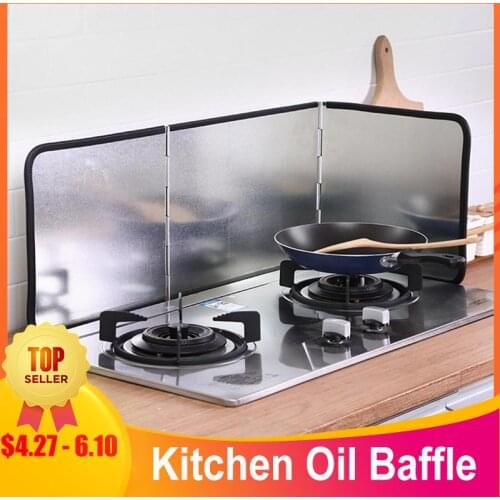 Anti Splatter Shield Guard Oil Anti-Splash Block 3-Sided Anti-Splashing Oil Gas Stove Baffle Heat Insulation Kitchen Utensils