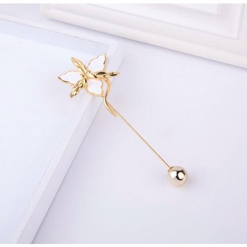 Elegant Women Brooch Enamel Flower Brooch For Women Fashion Jewelry Gift Accessories