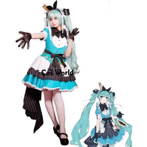Vocaloid Miku Alice Lolita Dress Uniform Outfits Anime Cosplay Costumes