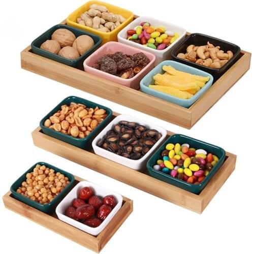 Nordic Nut Creative Living Room Candy Plate Wholesale Snack Seasoning Plate Snacks Division Ceramic Dried Fruit Plate Containers