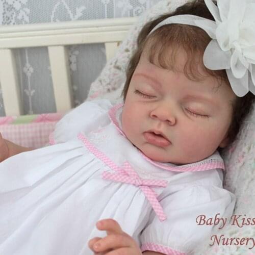 Bebe Reborn Doll kit 22 Inches Soft Full Silicone Vinyl Body Lifelike bebe reborn kit boy Girl Gift DIY Toy for Children