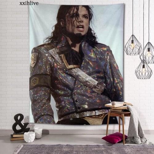 Dancer Michael Jackson Tapestry Customizable Bohemian Wall Hanging Room Carpet HD Tapestries Art Home Decoration Accessories